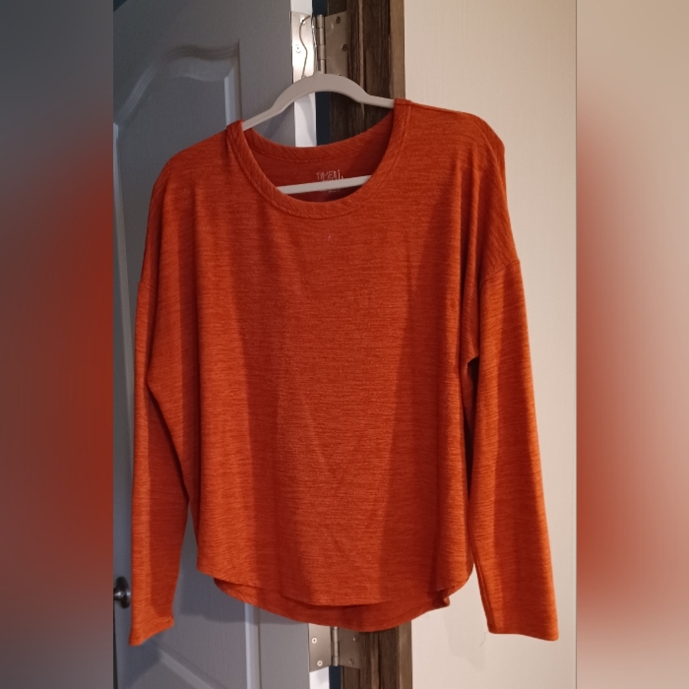 Women's Orange Long Sleeve Top